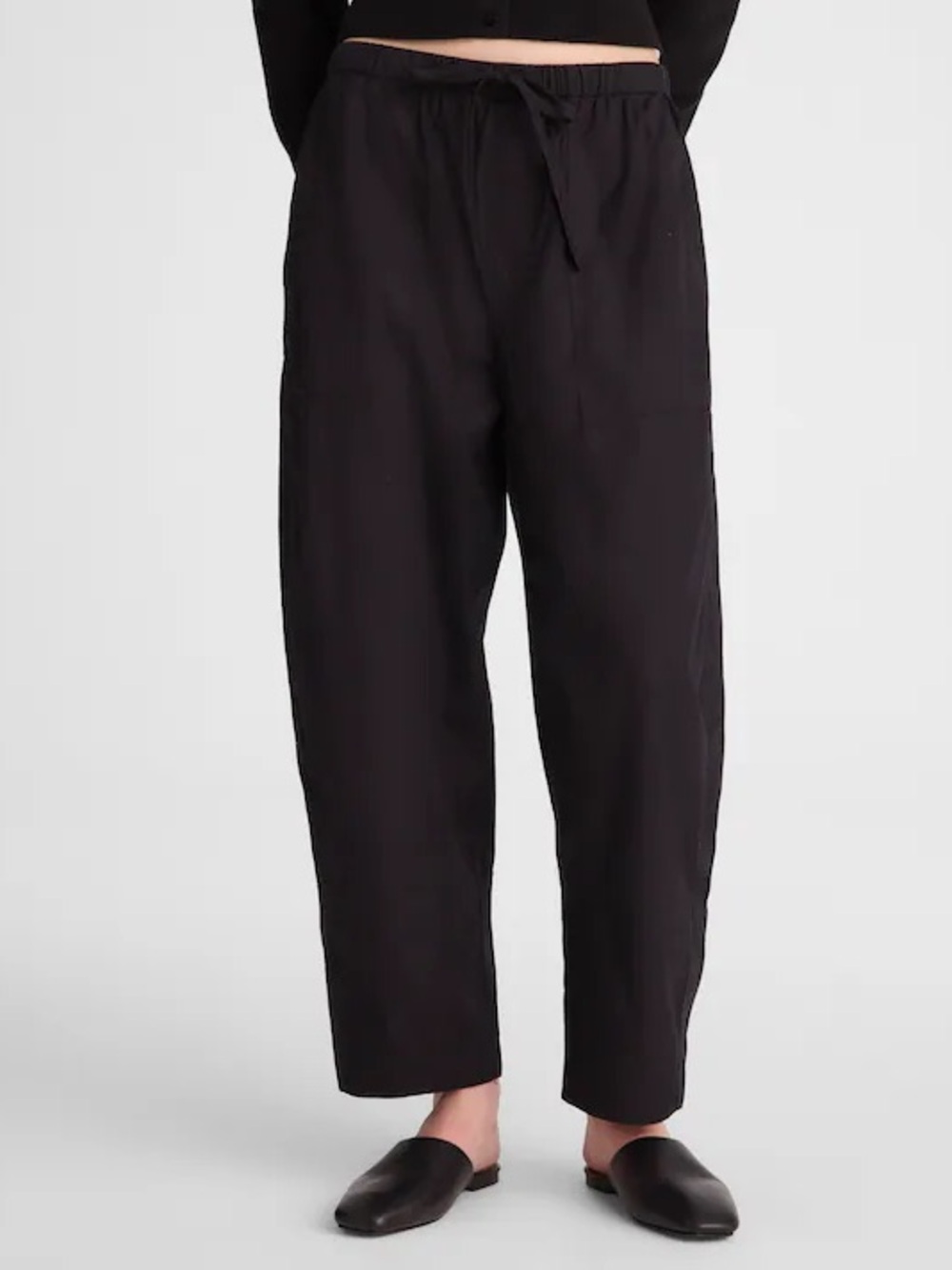 Madewell Pull-On Barrel-Leg Utility Pants in Poplin - Picture 2 of 9